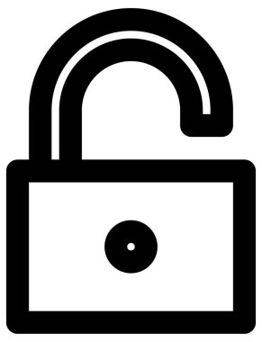 Basit ve minimalist ofis, beyaz üzerine cesur vektör simgesi