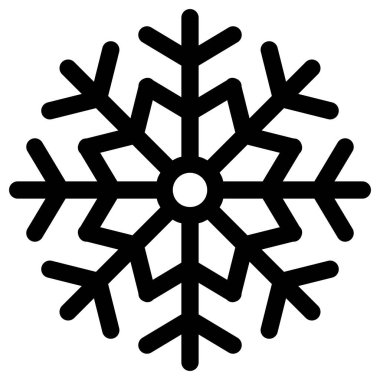 Kar Tanesi vektör simgesi. kış mevsimi sembolü.