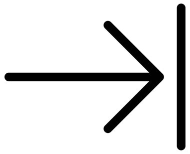 beyaz arkaplanda izole edilmiş yönü olan siyah çizgi ok simgesi 