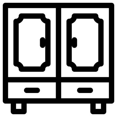 Mobilya simgesinin vektör illüstrasyonu