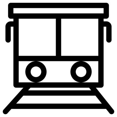 Tren Düz Vektör Simgesi