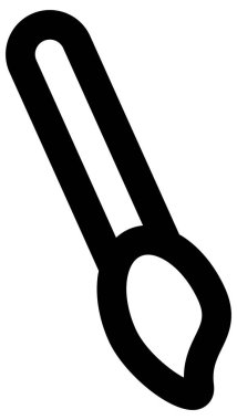 fırça vektör simgesi. biçim iki renkli düz semboldür