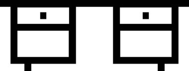 Mobilya simgesinin vektör illüstrasyonu