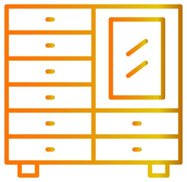 Mobilya simgesinin vektör illüstrasyonu