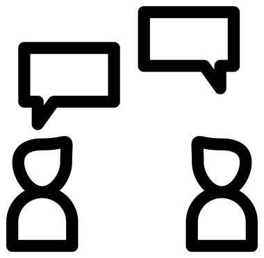 Beyaz arkaplanda konuşma baloncukları vektör simgesi