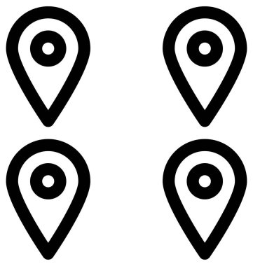 İki ve farklı işaretlerin siyah ve beyaz vektör simgeleri