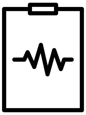 kardiyogram vektör çizgisi simgesi