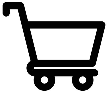 Alışveriş arabası vektör simgesi