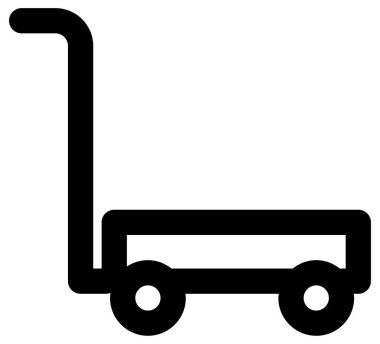 dağıtım ve lojistik çizgi vektör simgesi.