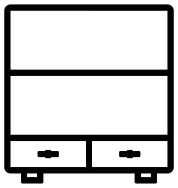 Mobilya simgesinin vektör illüstrasyonu