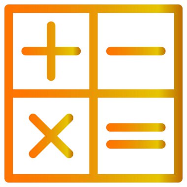 Beyaz üzerine basit ve minimalist ofis gradyan vektör simgesi