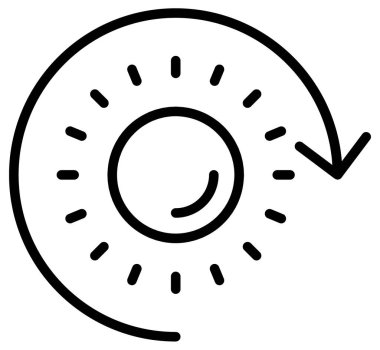 Beyaz üzerine basit ve minimalist ekoloji çizgi vektör simgesi