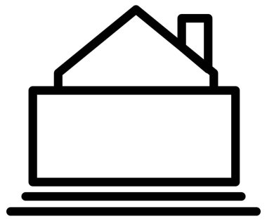 ev satırı vektör simgesi  