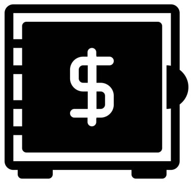 Basit ve minimalist finans cesur vektör simgesi