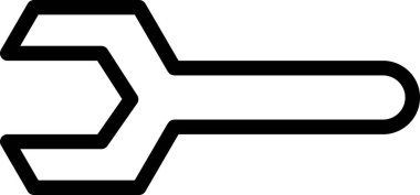 İngiliz anahtarı simgesinin vektör illüstrasyonu