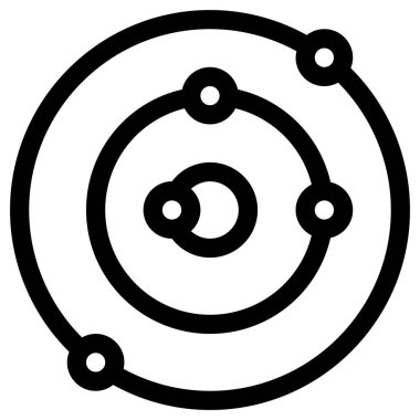 atom simgesi vektör illüstrasyonu