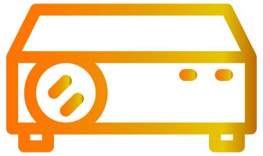 Araba vektör simgesi. Tarz iki renkli düz sembol, turuncu 