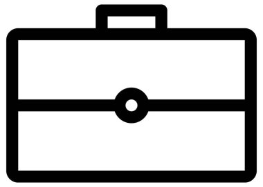 evrak çantası düz vektör simgesi.