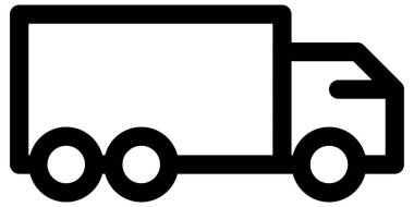 dağıtım ve lojistik çizgi vektör simgesi.