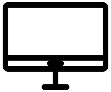 ofis ve bilgisayar vektör simgesi