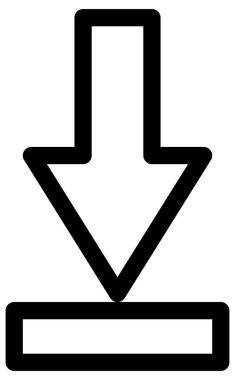 beyaz arkaplanda izole edilmiş yönü olan siyah çizgi ok simgesi 