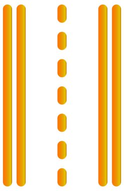 Sarı ve turuncu bar harfi y