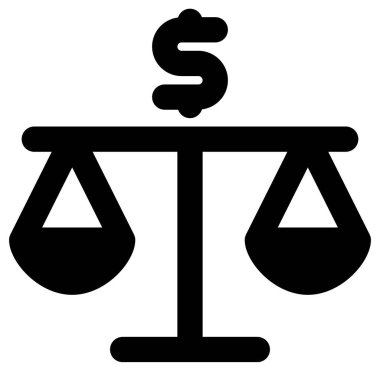 Basit ve minimalist finansman beyaz üzerine kalın kabartma vektör simgesi