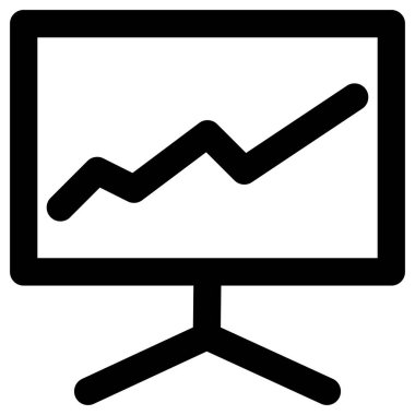 Grafikli panonun basit vektör simgesi 