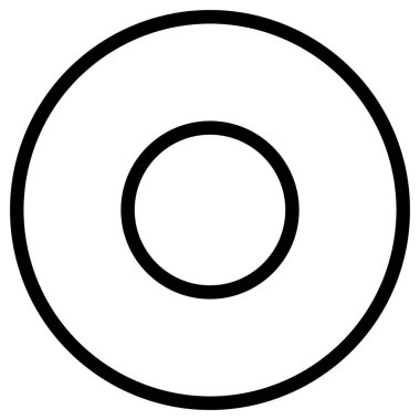 Beyaz arkaplanda izole edilmiş dairesel bir vektör çizimi.