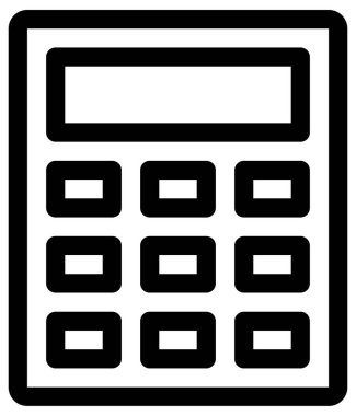 hesap makinesi basit vektör simgesi.