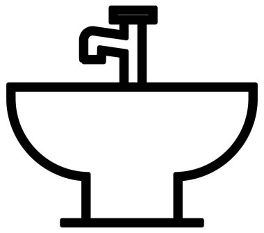 Mobilya simgesinin vektör illüstrasyonu