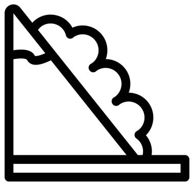 Beyaz arkaplanda basit ve minimalist siyah felaket vektör simgesi