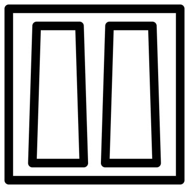 Modern siyah simgenin siyah ve beyaz vektör çizimi