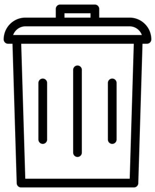 Çöp kutusu vektör simgesi