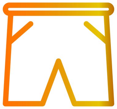 Çadır ikonu. vektör illüstrasyonu