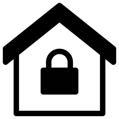 iş bicolor setinden ev simgesi. vektör biçimi düz sembol, siyah renk, yuvarlak açı, beyaz