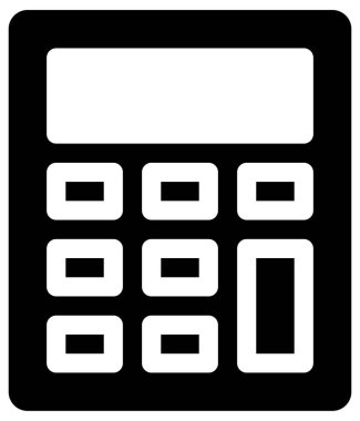 hesap makinesi basit vektör simgesi.