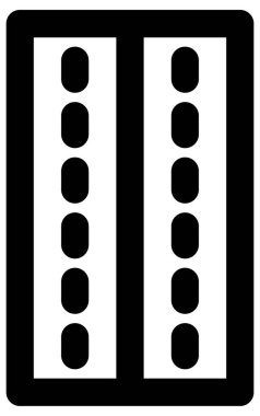 Beyazın üzerinde basit ve minimalist kamp vektör simgesi 