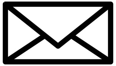 Posta simgesi, vektör illüstrasyonu. düz tasarım biçimi