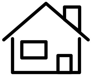 ev satırı vektör simgesi  