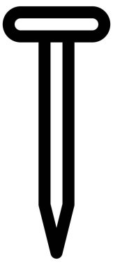  Çivinin basit vektör simgesi