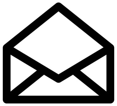 e- posta ve vektör simgesi beyaz arkaplanda izole edildi 