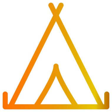 Çadır ikonu. vektör illüstrasyonu