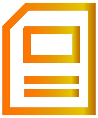 belge turuncu vektör simgesi