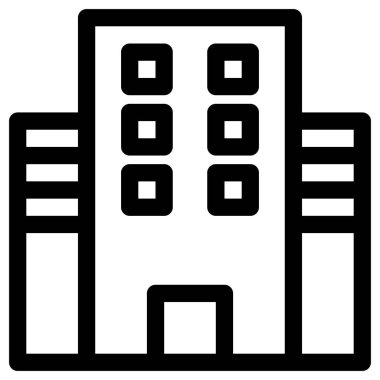 Otel ve servis satırı vektör simgesi.