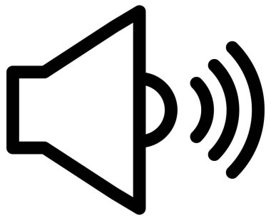 ses düğmesi, basit vektör simgesi