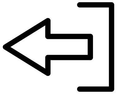 beyaz arkaplanda izole edilmiş yönü olan siyah çizgi ok simgesi 