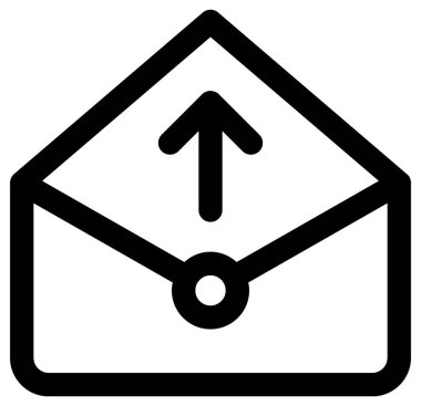 e- posta vektör simgesi. biçim iki renkli düz sembol, siyah ve beyaz renkler, yuvarlak açılardır