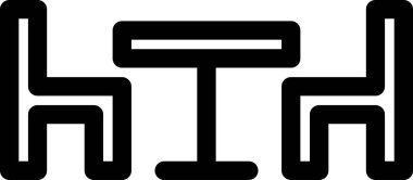 Basit ve minimalist kahve dükkanı vektör simgesi