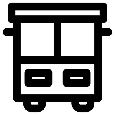 bus basit vektör simgesi.